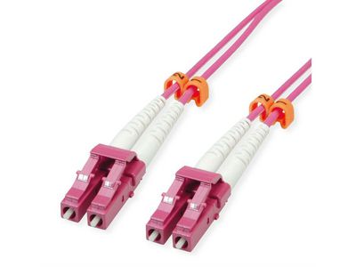 VALUE LWL-Kabel 50/125m OM4, LC/LC, Low-Loss-Stecker, violett, 7 m