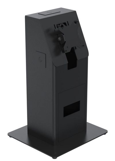 Ergonomic Solutions Counter mounted self service  kiosk - Silk finish coating  BLACK-