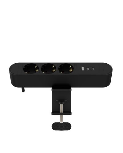 MicroConnect Multi Desktop Power Socket 3  Ways Schuko, 1 x USB-A, 2 x  USB-C, 30W, 1,8m