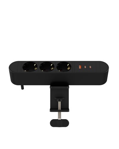 MicroConnect Multi Desktop Power Socket 3  Ways Schuko, 1 x USB-A, 2 x  USB-C, 67W, 1,8m