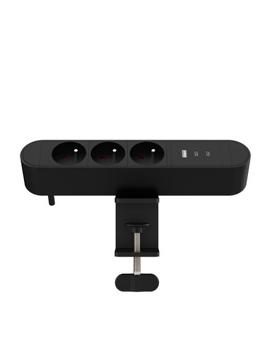 MicroConnect Multi Desktop Power Socket 3 Ways French, 1 x USB-A, 2 x USB-C, 30W, 1,8m