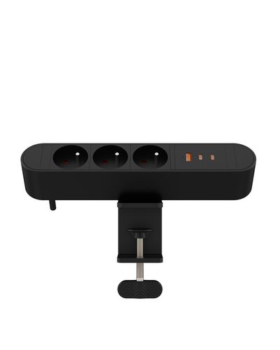 MicroConnect Multi Desktop Power Socket 3  Ways French, 1 x USB-A, 2 x  USB-C, 67W, 1,8m