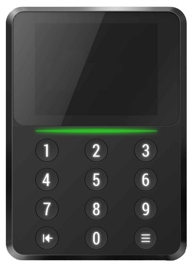 SystemHouse Solutions SCR-SD G2 (Display) RFID reader OSDP with display and keypad, black