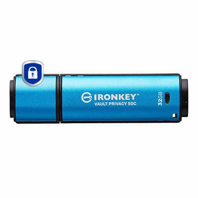 Kingston Ironkey Vp50 Usb Flash Drive 32 Gb Usb Type-C 3.2 Gen 1 (3.1 Gen 1) Black, Blue