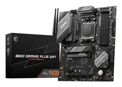 MSI B650 GAMING PLUS WIFI AMD B650 Supports AMD Ryzen 7000 Series Desktop Processors Support HDMITM 2.1 with HDR 1x DP Socket AM5