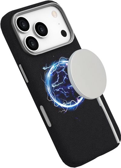 eSTUFF INFINITE (GRS) VENICE iPhone 17 Pro Black PU Leather Magnetic Cover. Material: 65% (GRS) recycled PC and 21% (GRS) recycled TPU