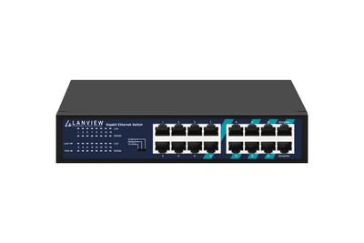 Lanview Unmanaged 16-Port Full  Gigabit Intelligent Ethernet  Switch