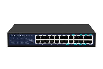 Lanview Unmanaged 24-Port Full Gigabit Intelligent Ethernet Switch