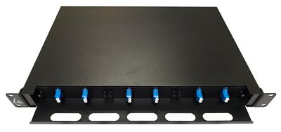Lanview Fiber Optic Sliding Panel  ODF, 1U, LC, SM OS2, 12 Cores