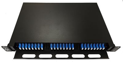 Lanview Fiber Optic Sliding Panel ODF, 1U, LC, SM OS2, 48 Cores