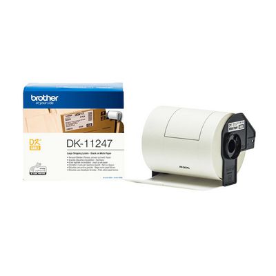 Brother DK-11247 punched labels - black on white, 103 mm x 164 mm 103 x 164 mm