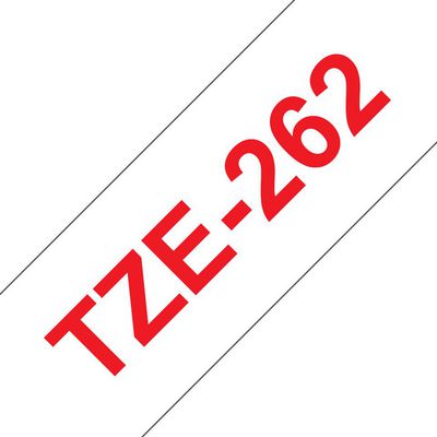 BROTHER TZE262 tape cassette 36mmx8m red white laminate for P- touch 550 3600 9200PC 9200DX 9400 9500PC 9600