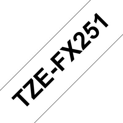 Brother TZE-FX251 FLEXI-TAPE LAM. 24MM 8M BLACK ON WHITE