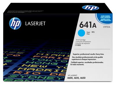 HP Toner Cartridge 8000sh Cyan 641A Cyan Original LaserJet  Toner Cartridge, 8000 pages, Cyan, 1 pc(s)