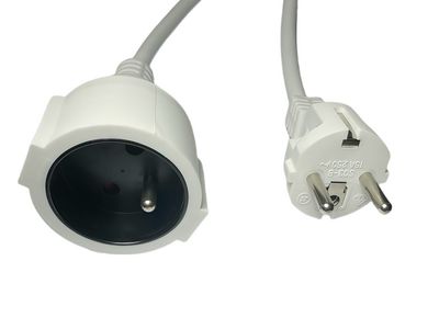 MicroConnect Power Extension Cord EU to French Type E, 5m White