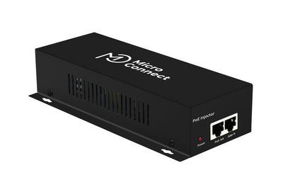 MicroConnect 90W 802.3af/at PoE Injector UK 100-240V, 50-60Hz, 55V DC, Maximum speed rate: 1000Mbps, Transmission distance: 100m