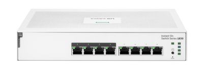 Hewlett Packard Enterprise Aruba Instant On 1830 8G 4P Class4 Poe 65W Managed L2 Gigabit Ethernet (10/100/1000) Power Over Ethernet (Poe) 1U