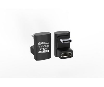 MicroConnect Premium USB4 3x2 USB-C twice-angled adapter, 240W, 40Gbps Premium USB4 3x2 USB-C twice-angled adapter, 240W, 40Gbps