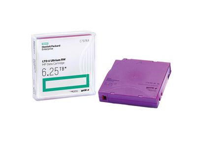 Hewlett Packard Enterprise LTO-6 Ultrium Data Cartridge  Non Custom labeled, 20-pack  C7976AN, LTO, 6250 GB, 30 year(s), Purple, 400 MB/s, 10 - 45 ?C