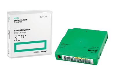 Hewlett Packard Enterprise LTO-8 Ultrium Data Cartridge  Non Custom labeled, 20-pack  **New Retail** Ultrium 30TB RW