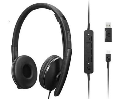 Lenovo Headphones/Headset Wired  Head-Band Usb Type-C Black