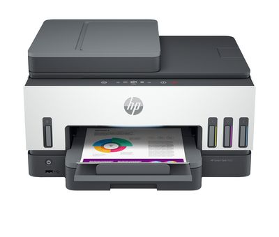 HP Smart Tank 7605 All-In-One,  Color, Printer For Home And  Home Office, Print, Copy, Scan, Fax, Adf And Wireless, 35-Sheet Adf Scan To Pdf