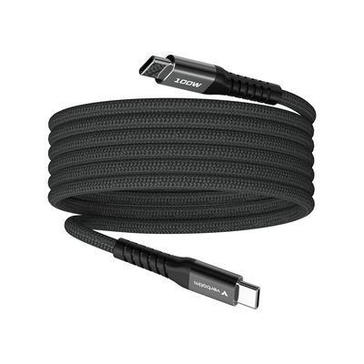 Verbatim Sync and Charge USB-C/strømkabel 1.2m Sort