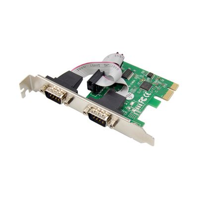 MicroConnect 2 Port Serial PCIe card Main chip : ASIX AX99100 2 x  serial ports