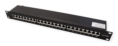Kat.6A Class EA 19-Patchpanel 24 P geschirmt schwarz