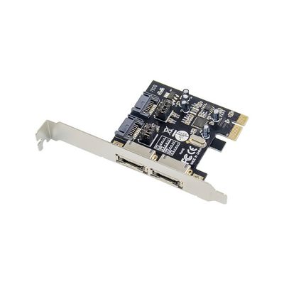 MicroConnect 2 port SATA3.0 PCIe card Main chip : ASM1061 2 x  external eSATA3 + 2x, internal SATA