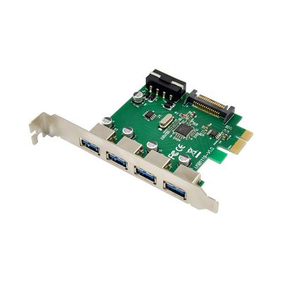 MicroConnect 4 port USB 3.0 PCIe card Main chip : VL805 4 external USB 3.0 Ports