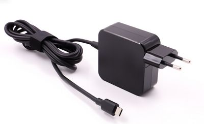 CoreParts USB-C Power Adapter 45W 5V2A-20V2.25A Plug:USB-C  EU Wall - 5V2A,9V2A,12V2A,15V3A,20V2.25A, 02DL122, 2CR08, JFC9P, F17M7