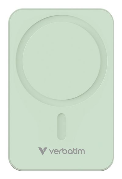 Verbatim Charge ?N? Go Essentials Power Bank Magnetic Wireless 20000Mah Green