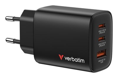 Verbatim Essentials GaN Charger 65W Eu  Plug Black
