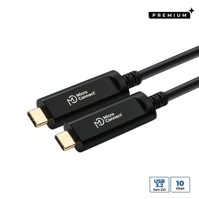 MicroConnect Premium Optic fiber USB-C 3.2  Gen 2 cable 10m Provide 5V  900mA to Device/Camera etc.