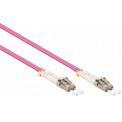 Mercodan Fiber patch cable LC-LC OM4  2.0m, 50/125, multimode,  Duplex, Violet, 2mm, LSZH Halogen-free