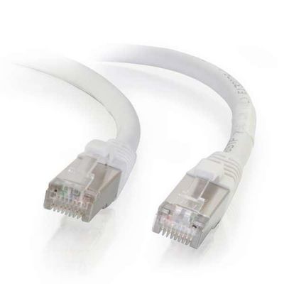Mercodan CAT6A S/FTP 0.5m, White, Patch cable, Halogen-free LSZH, AWG26, CU Copper