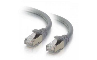 Mercodan KAT6A S/FTP 7.5m, Grey, Patch cable, Halogen-free LSZH, AWG26, CU Copper
