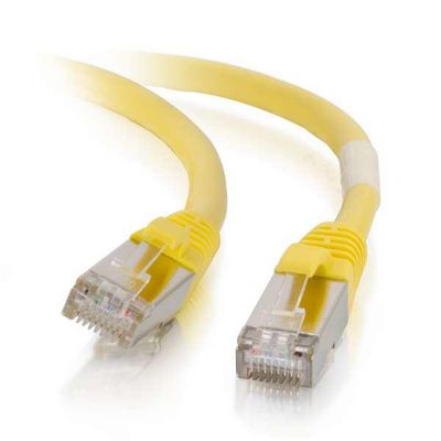 Mercodan KAT6A S/FTP 1.0m, Yellow,  Patch cable, Halogen-free  LSZH, AWG26, CU Copper