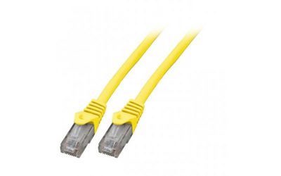 Mercodan Patch cable CAT6 UTP, Yellow, 2.0m, Halogen-free, 2x4xAWG24 LSZH, Polybag, CCA