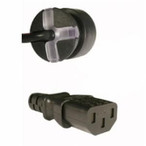 Mercodan SmarTplug DK power cable black 1.8m, Straight appliance plug earthed to C13, HO5VV-F 3G 0750mm?, 10A-250V. Demko approved