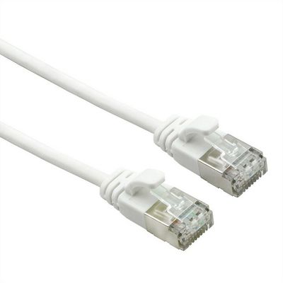 Roline PATCHKABEL KAT6A SLIM 0,5 M  U/FTP, LSZH, HVID, RJ45  M/SK?RM HAN:HAN