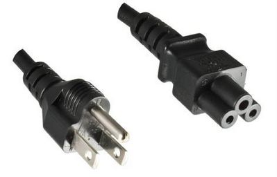 Mercodan Japanese power cord, 1.8m to  C5, A+C Mickey Mouse plug,  black, VCTF