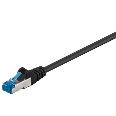Goobay Patchkabel KAT6A 20,0 m S/FTP  LSZH, RJ45 m/sk?rm han:han,  sort