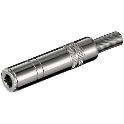 Goobay Audio Jack 6,3mm Hun Metal, 1  stk til lodning, Stereo