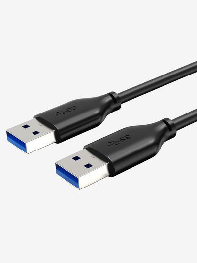 Cabletime USB 3.2 Gen 1 kabel, USB-A: Han - USB-A: Han, 5 Gbps, 1,0m, sort