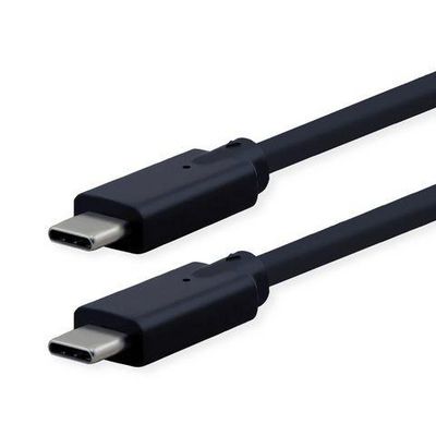 Roline USB 3.2 GEN 2 KABEL, 240W, 20 GBPS, USB-C: HAN - USB-C: HAN, 1,0M, SORT