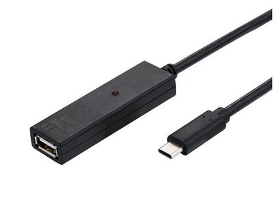 Value USB2.0 Extension Kabel,  Active, A - C, Han/Hun, 10m