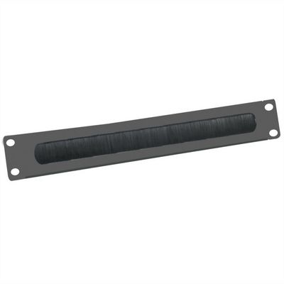 Value 19" 2U Kabel Management Plate, Brush, Sort