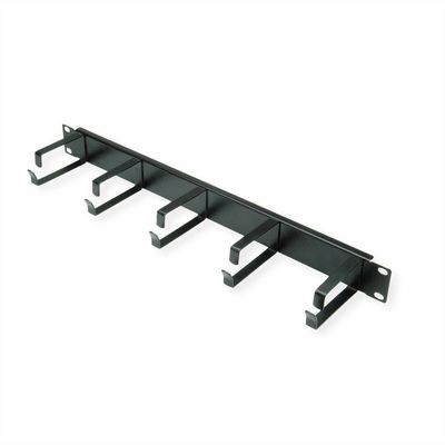 Value 19" 1U Kabel Management, G -  Type, 5 Hooks, Sort